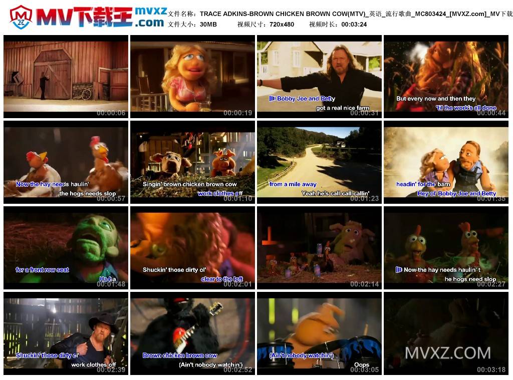 TRACE ADKINS-BROWN CHICKEN BROWN COW(MTV)_英语_流行歌曲_MC803424